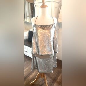Banana Republic Sequin Spaghetti Strap Dress